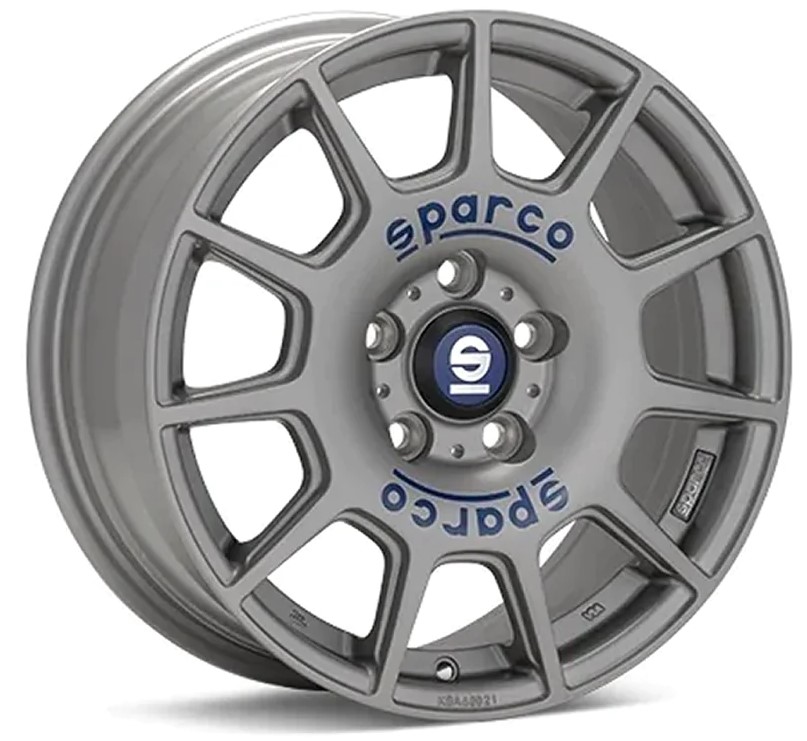 Cerchio SPARCO: SPARCO TERRA / MATT SILVER TECH BLUE LETTERING
